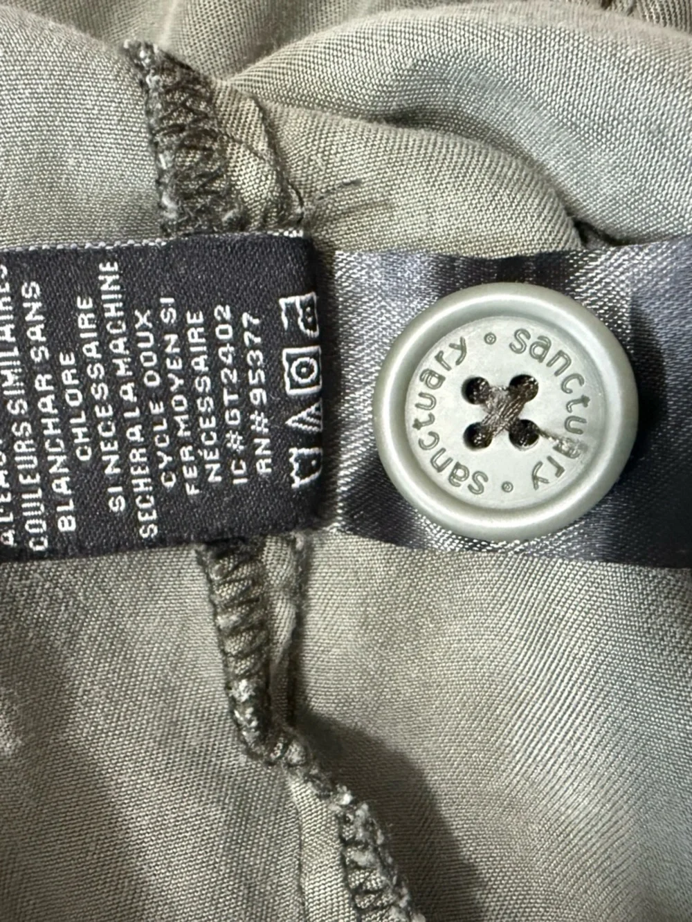 Sanctuary Sophia Wide-Leg Cargo Pants in Olive Green 100% Lyocell - Picture 4 of 4